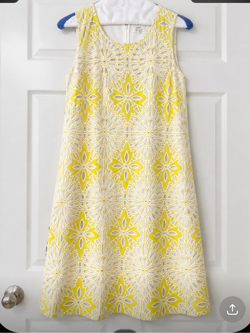 Weston- Anthropologie Floral Patterned Yellow and White Dress